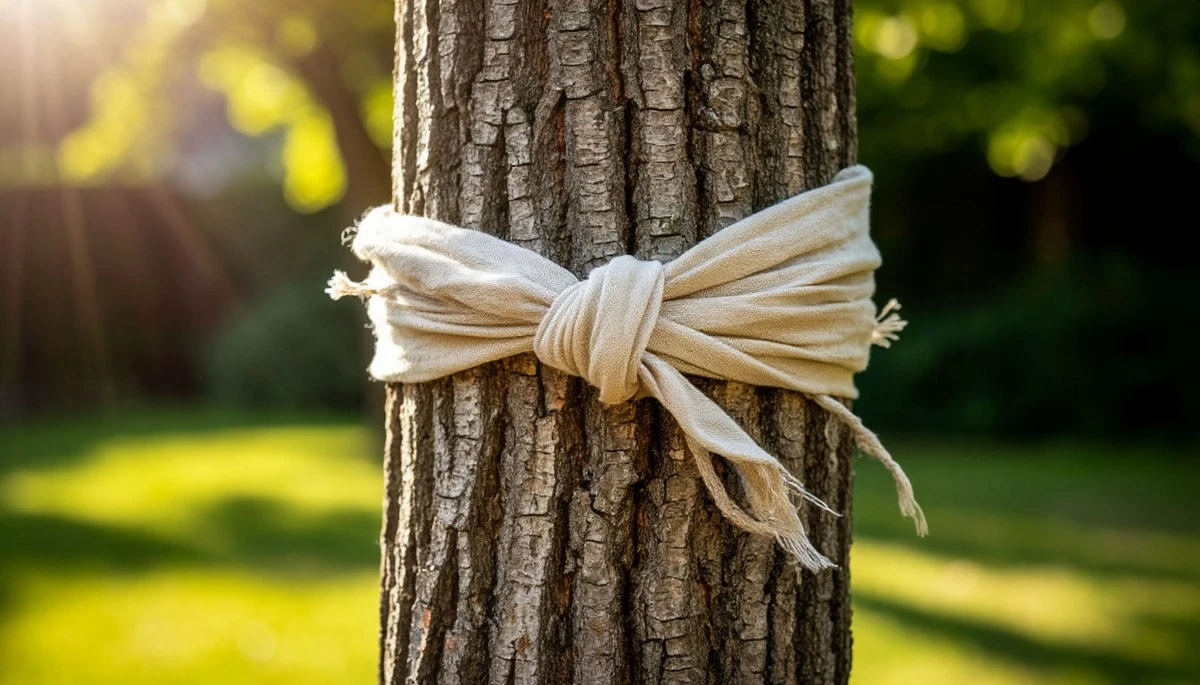 Dlaczego warto owinąć pnie jabłoni kawałkiem starej bawełny