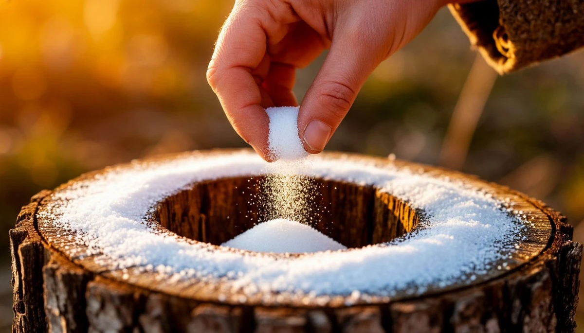 Dlaczego doświadczeni ogrodnicy wsypują saletrę do pnia zamiast go wyrywać